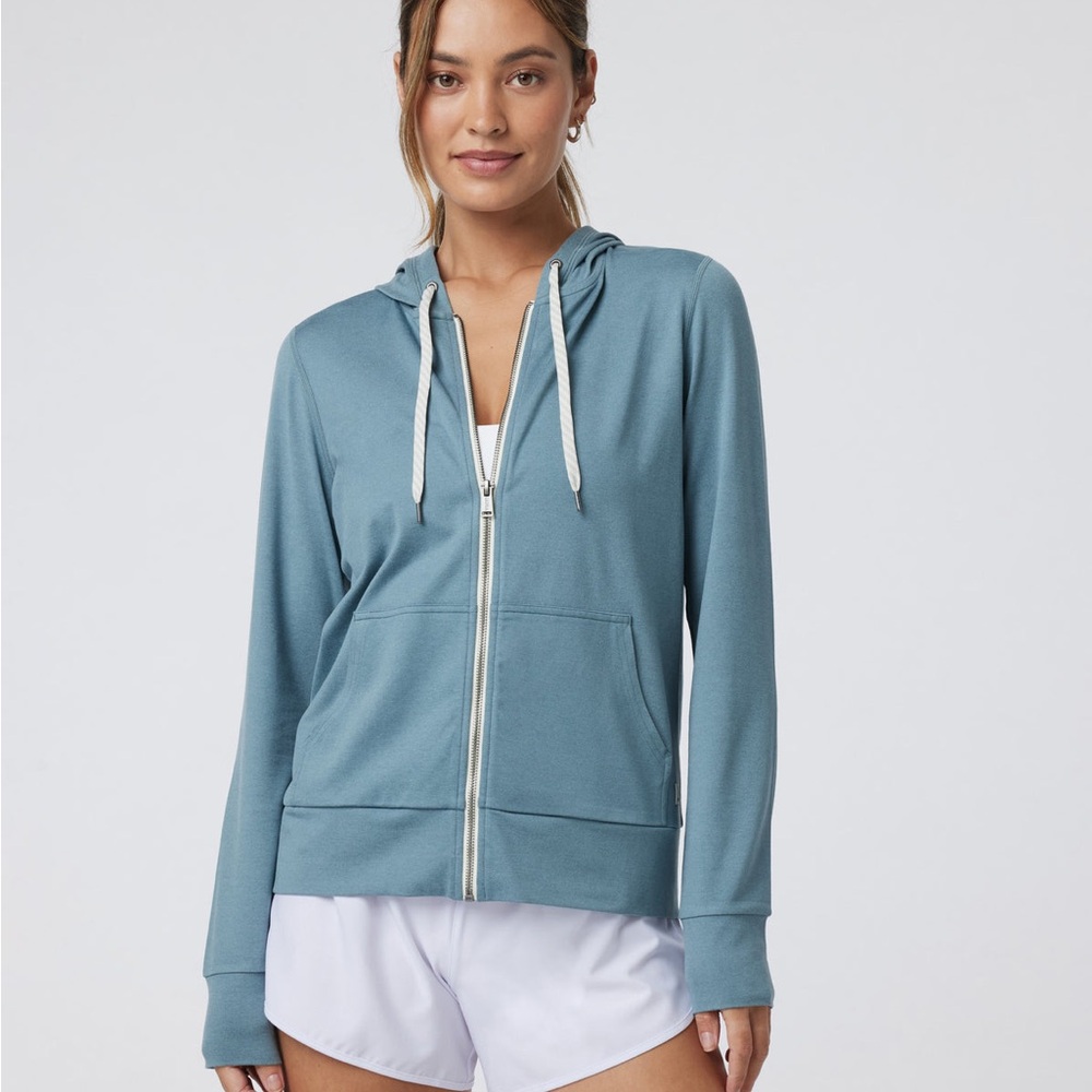 Vuori Halo Performance Hoodie 2.0 Blue Zip-Up Jacket (Like NEW - worn once!)